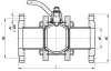 Кран шаровой запорный 11с01пф DN 80 мм PN 16 кгс/см2