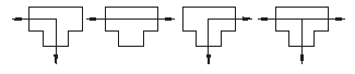 Четырехходовын и трехходовые краны - Т-образная схема