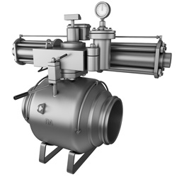 Gas-over-oil Actuated Ball Valves Gas-over-oil Actuated Ball Valves. Image