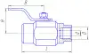 Кран шаровой разборный ЯГТ 15М.160.00.00.ХЛ DN 15 мм PN 160 кгс/см2