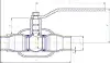 Кран шаровой КШ.Ц.П.032.040.П/П.03 DN 32 мм PN 40 кгс/см2