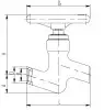 Клапан запорный 1512-25-0 DN 25 мм PN 200 кгс/см2