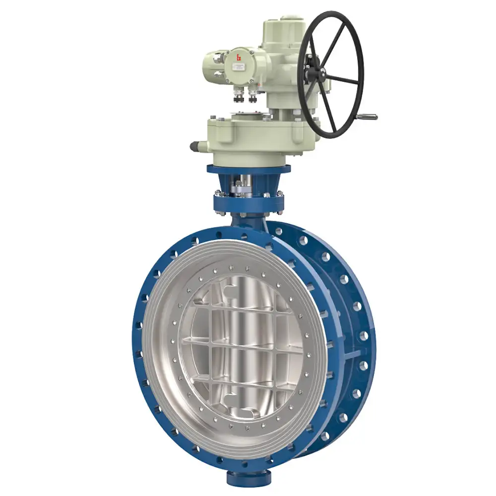 Затвор поворотный дисковый трехэксцентриковый фланцевый ПА 924.700.40-04Ф (корпус - сталь коррозионностойкая CF8, диск - сталь 20Л, уплотнение - PTFE, направление рабочей среды - одностороннее) DN 700 мм PN 40 кгс/см2