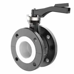 Затвор поворотный дисковый футерованный фланцевый ПА 234.65.16-01Ф  с рукояткой DN 65 мм PN 16 кгс/см2