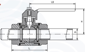 ball valve, DN10, PN16 