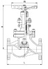 Клапан запорный 15с65нж DN 100 мм PN 16 кгс/см2