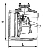 Затвор обратный поворотный 1048-500-0а DN 500 мм PN 120 кгс/см2
