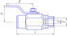 Кран  (резьба G1/2) сталь 20 ЯГТ 10м.160.00.01.У DN 10 мм PN 160 кгс/см2