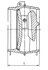 Затвор (клапан) обратный поворотный ПТ 44151-300-04 DN 300 мм PN 64 кгс/см2