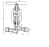 Клапан регулирующий 1522-32-М DN 32 мм PN 100 кгс/см2