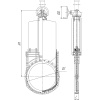 Bidirectional knife gate valve with demountable body with ductile-iron body and NBR seat, DN800, PN10. PA530 series reducer