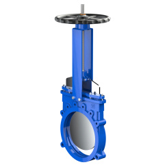 Bidirectional knife gate valve with ductile-iron body and EPDM seat, DN125, PN10. PA520 series 