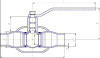 Кран шаровой КШ.Ц.П.200.025.П/П.02 DN 200 мм PN 25 кгс/см2