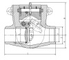 Затвор (клапан) обратный поворотный 1273-325-0М DN 325 мм PN 304 кгс/см2