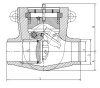 Затвор (клапан) обратный поворотный 912-100-0А DN 100 мм PN 373 кгс/см2