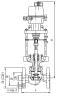 Клапан запорно-регулирующий односедельный 25ч945п DN 32 мм PN 25 кгс/см2