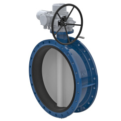 Затвор поворотный дисковый фланцевый ПА 341.450.16-01Ф  с электроприводом DN 450 мм PN 16 кгс/см2