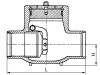 Затвор обратный поворотный 4с-3-3 DN 150 мм PN 100 кгс/см2