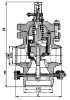 Клапан главный предохранительный сальниковый 1408 DN 250/400 мм PN 78 кгс/см2