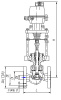 Клапан регулирующий односедельный 25нж947нж DN 200 мм PN 16 кгс/см2