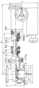 30с941нж cast gate valve, DN400, PN16 