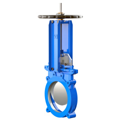 Unidirectional knife gate valve with ductile-iron body and EPDM seat, DN150, PN10. PA540 series 