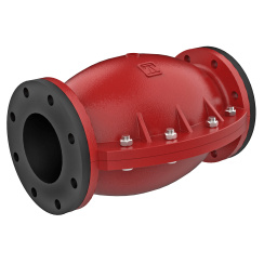 Пережимной клапан ПА 838.300.10-07 (корпус - алюминиевый сплав, материал патрубка - натуральный каучук, рабочее давление 6 кгс/см2) пневмоуправление, L=730 DN 300 мм PN 10 кгс/см2