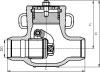 Затвор обратный поворотный 4с-3-1 DN 80 мм PN 100 кгс/см2