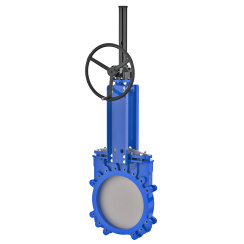 Bidirectional knife gate valve with ductile-iron body and EPDM seat, DN500, PN10. PA520 series 
