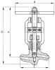Клапан запорный 1с-11-1м DN 10 мм PN 100 кгс/см2