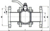 Кран шаровой разборный КШЗ-16-50-РФХ DN 50 мм PN 16 кгс/см2