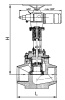 Клапан регулирующий 1406 DN 400 мм PN 120 кгс/см2