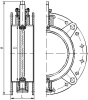 Затвор поворотный дисковый регулирующий 12с-8-5 DN 400 мм PN 1 кгс/см2