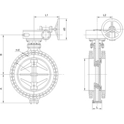 Затвор ПА 957.500.100-06Ф DN 500 PN 100
