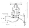 Клапан запорный 15с18п DN 40 мм PN 25 кгс/см2