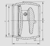 Клапан (затвор) обратный поворотный ПТ44107-1000 DN 1000 мм PN 80 кгс/см2