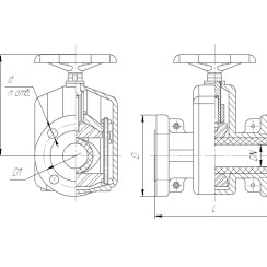 Задвижка шланговая ПА 818.600.10-01Ш DN 600 PN 10