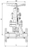 Клапан запорный 15с65нж DN 32 мм PN 16 кгс/см2