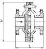 Клапан обратный с полиэтиленовым покрытием 16ч14п DN 150 мм PN 6 кгс/см2