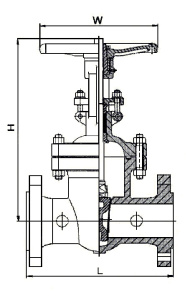 30с15нж cast gate valve, DN200, PN40 