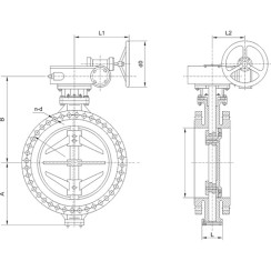 Затвор ПА 928.800.40-02Ф DN 800 PN 40