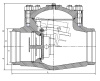 Затвор (клапан) обратный поворотный 1516-150-0 DN 150 мм PN 100 кгс/см2