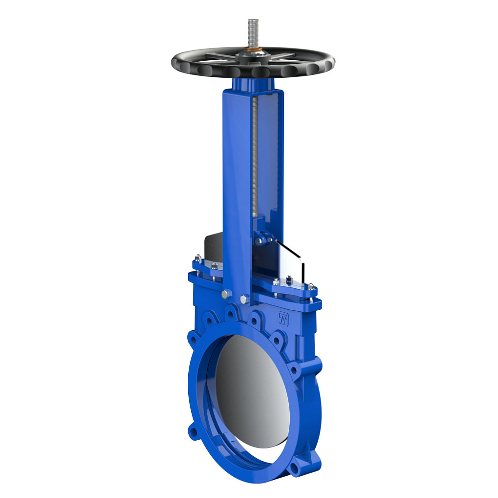 Задвижка шиберная межфланцевая ПА 522.1600.10-02ПП2 (корпус - сталь 20Л, нож - нержавеющая сталь, уплотнение - EPDM, направление рабочей среды - двухстороннее) с пневмоприводом DN 1600 мм PN 10 кгс/см2